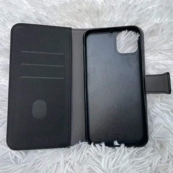 Switch iPhone 11 Pro Max Case Wallet Case Black Book Case LBT Car Vent Holder - Picture 9 of 12